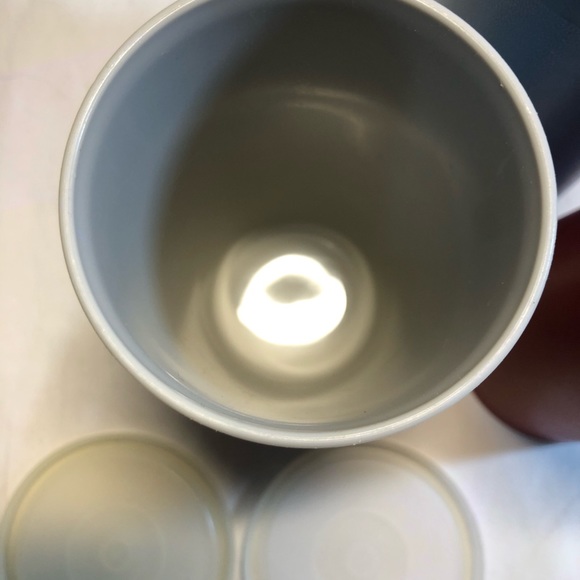 3 Vintage Tupperware # 873 Tumbler Cups With Lids Stackable 12 oz. - Picture 7 of 8